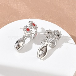 Pendientes de latón esmaltado para mujer&nbsp;EJEW-A168-01P