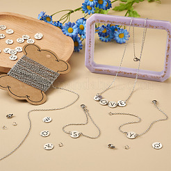 DIY-Set zur Herstellung eines Initialen-Gliederarmbands&nbsp;DIY-CF0001-22