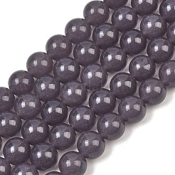 Gefärbt natürlichen weißen Jade Perlen Stränge&nbsp;GG-CBAEB22-B01-10mm-03