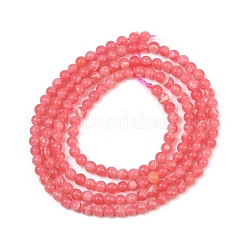 Brins de perles de rhodochrosite synthétique teintées&nbsp;GG-CBA0389-A03-2mm