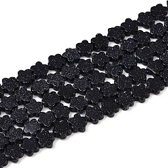 Sintetici blu Goldstone fili di perline&nbsp;G-B138-C14-01
