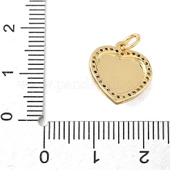 Pendentifs avec zircon cubiques à micro-pavés en laiton&nbsp;KK-D357-37G