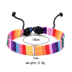 12 Stück verstellbare geflochtene Armbänder aus Baumwollkordel im Ethno-Stil für Männer und Frauen&nbsp;FS-WGF0782-01
