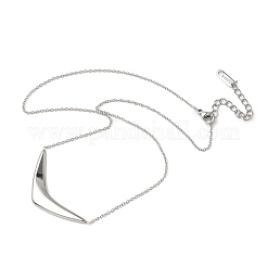 Collane con ciondolo a forma di V in acciaio inossidabile 304 per donna&nbsp;NJEW-Z086-01P