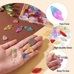 120 Stück 2 Stile transparente Glasanhänger&nbsp;GGLA-TA0004-02