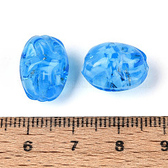 Handgefertigte Stränge aus Glasperlen und Glitzerpuderperlen&nbsp;LAMP-T023-29B