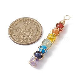 Chakra-Edelstein-Kupferdraht umwickelte große Anhänger&nbsp;PALLOY-JF02494