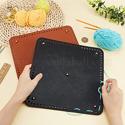 2 Stück 2 Farben PU-Leder quadratische Tasche Nagelboden&nbsp;DIY-WR0001-84