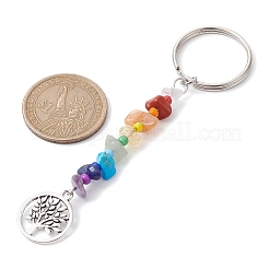 Portachiavi con ciondolo in lega stile tibetano albero della vita&nbsp;KEYC-JKC00689
