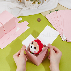 Quadratische Geschenkboxen zur Aufbewahrung von Halsketten und Ohrringen aus Kraftpapier&nbsp;CON-WH0095-90A-01