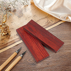 Bloc rectangulaire en bois brut pour la fabrication de manches de couteaux&nbsp;WOOD-WH0064-75B