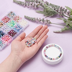 900 stücke 15 stil regenbogen abs kunststoff nachahmung perlenperlen&nbsp;OACR-YW0001-13