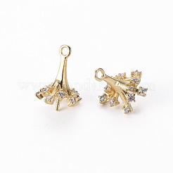 Messing Micro Pave klare Zirkonia Peg Bails Charms&nbsp;KK-Q765-011-NF