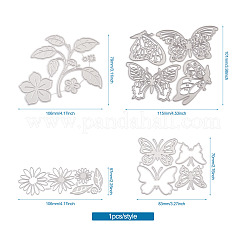 Blumen & Blatt & Schmetterling Rahmen Kohlenstoffstahl Schneidstempel Schablonen&nbsp;DIY-TA0002-88