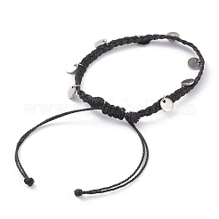 Pulseras de cuentas trenzadas de cordón de poliéster encerado&nbsp;BJEW-JB05762-01