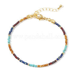 Armbänder aus natürlichem Imperialjaspis und synthetischen Türkisperlen für Damen&nbsp;LS-CX4313
