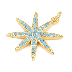 Pendenti in ottone con micro pavé di zirconi celesti&nbsp;CU-CBA4A93-03I-G
