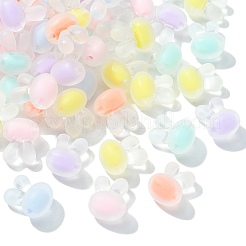 60pcs 6 Farben transparente klare Acrylperlen&nbsp;FACR-CJ0001-10