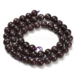 Natürliche Lepidolith / lila Glimmer Steinperlen Stränge&nbsp;G-H335-B03-8mm-A