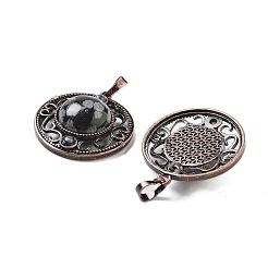 Pendentifs de flocon de neige en obsidienne naturelle&nbsp;G-Q158-03A-R07