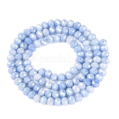 Hilos de cuentas de vidrio redondas teñidas con tinte anti-deslustre&nbsp;EGLA-T021-3mm-17-04