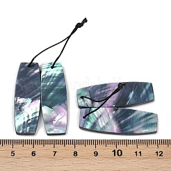 2 Stück natürliche schwarze Lippenmuschel-Anhänger&nbsp;FIND-Z079-01C