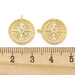 Messing micro pave klar zirkonia charme&nbsp;KK-Z044-35G