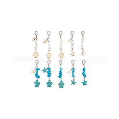 4 set di 2 decorazioni pendenti in vetro di stile&nbsp;HJEW-GA0001-50