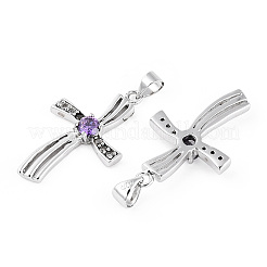 Rhodinierte 925 Sterling Silber Pavé-Anhänger mit Zirkonia&nbsp;STER-T007-35P