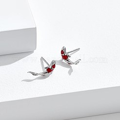 Anlaufschutz-Ohrstecker aus rhodiniertem Sterlingsilber 925&nbsp;STER-BB72115