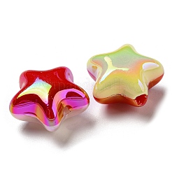 UV-Beschichtung regenbogenschillernde undurchsichtige Acrylperlen&nbsp;X-MACR-D081-13