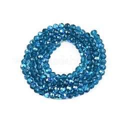 FilI di perline in vetro placcato&nbsp;LS-EGLA-A044-T3mm-L27