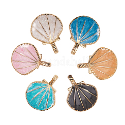 Pendentifs d'émail en alliage&nbsp;ENAM-CJ0001-34
