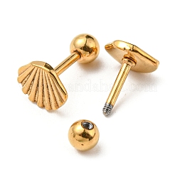 Ohrstecker aus Ionenplattierung (IP) 304 Edelstahl&nbsp;EJEW-Z034-11G