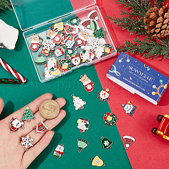 60 pendentifs en alliage émaillé sur le thème de Noël&nbsp;ENAM-SC0005-56