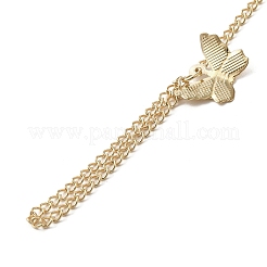 Bracelet anneau papillon en fer&nbsp;BJEW-C054-03G