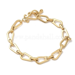 Pulseras de cadena Figaro de acero inoxidable 304 para mujer&nbsp;BJEW-R009-02G