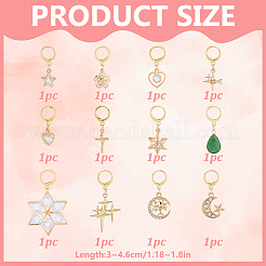 Decorazioni pendenti in lega 12 pz&nbsp;HJEW-DR00284