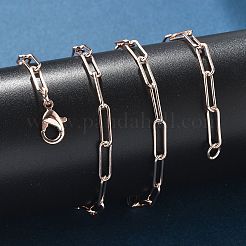 Realizzazione di collana con catena a graffetta ovale rotonda in ottone&nbsp;MAK-S072-04A-RG