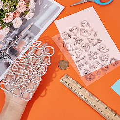 1 transparente Stempel aus PVC-Kunststoff mit Halloween-Motiv&nbsp;DIY-CP0008-83