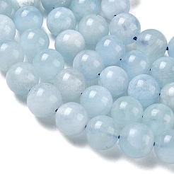 Chapelets de perles en aigue-marine naturelle&nbsp;G-D327-C03-8MM-01A