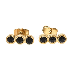 Pendientes de botón de acero inoxidable 304&nbsp;EJEW-F361-01G