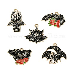 20 Stück 5 Farben Halloween-Legierungs-Email-Anhänger&nbsp;FIND-CJ0002-72
