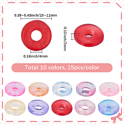 100 Stück 10 Farben transparente&nbsp;GLAA-SC0002-98