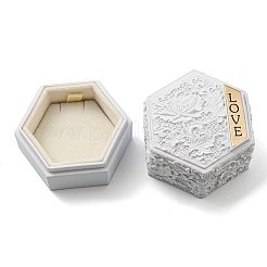 Cajas de almacenamiento de collares con colgante de plástico hexagonal en relieve&nbsp;CON-P020-B01