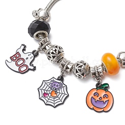 Braccialetti con ciondoli in lega smaltata di Halloween&nbsp;BJEW-JB12009-02