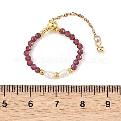 Anelli da dito regolabili da donna in apatite naturale&nbsp;RJEW-JR01056