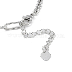 Armbandherstellung aus kubanischer Gliederkette und Büroklammerkette aus Messing&nbsp;KK-U020-10P