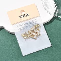 Ciondoli a forma di occhio di cavallo in ottone con pavé di zirconi cubici Shegrace&nbsp;XGRQ2O424-436A-G