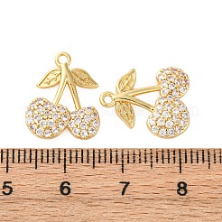 Pendentifs avec zircon cubiques à micro-pavés en laiton&nbsp;KK-F895-18A-G